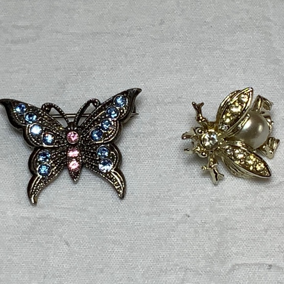 Source Unknown Jewelry - Butterfly and Flying Insect Pins